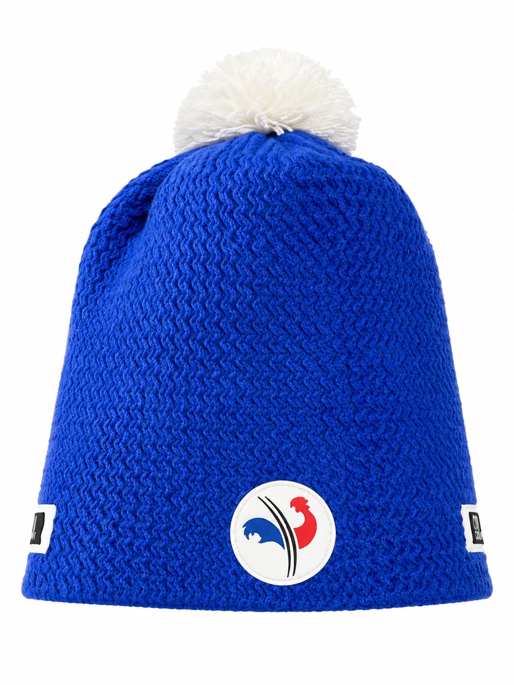 COLMAR Royal Blue Knit Pom Pom Beanie with White Pom Hat